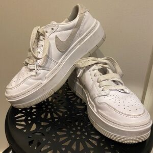 White/ Grey Nike Platform Sneakers